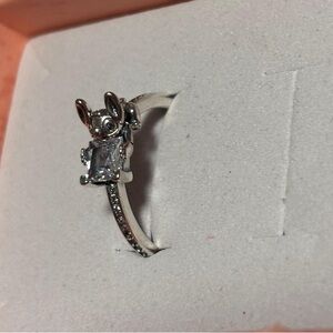 Pandora Disney stitch Ring with Clear Stone